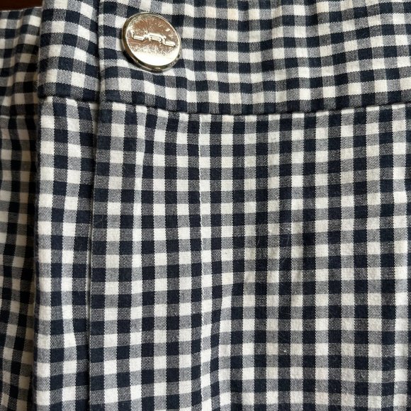 Ralph Lauren Unisex Navy and White Gingham Bermuda Shorts Size 10 - Picture 2 of 5